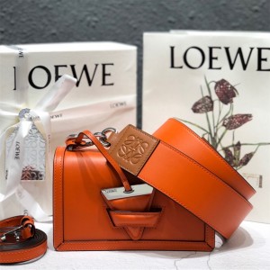 Loewe Barcelona mini bag in box calfskin Shoulderbag Orange 1027