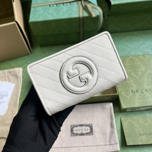 GG Wallet Women's Wallet GG Blondie wallet small wallet card case in white leather 760336