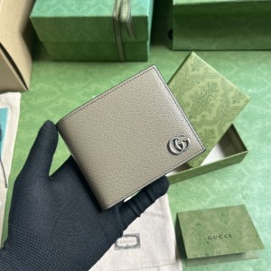 GG Wallet Men's Wallet GG Marmont card case wallet bi-fold wallet short wallet in taupe leather 428726