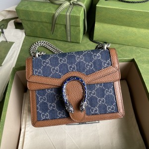 Gucci Handbags Women's Chain bag GG bag Dionysus mini bag 421970 Denim