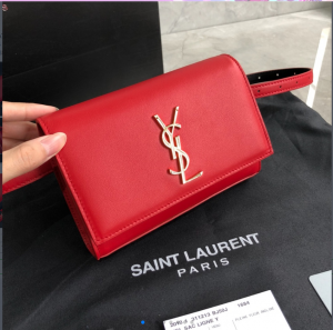 YSL Kate Belt bag in Smooth leather waist bag small bag 18cm 534395 Red