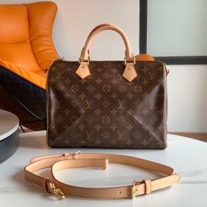Louis Vuitton Speedy Bandouliere 30 Bag In Monogram Canvas LV Handbag shoulderbag M41112