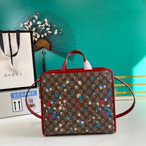 Gucci Handbags GG bag Children's colorful stars Print tote bag 612992