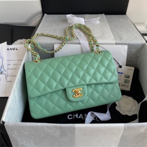 Fashion Handbags Classic Handbag  Classic Flap Bag Small Chain Bag 25cm Gold-Tone 1112-H Green