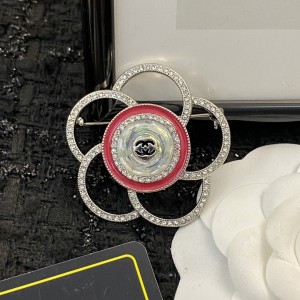 Fashion Jewelry Accessories Brooch with Flower Shape Silver A3173