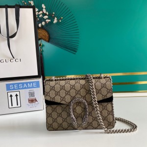 Gucci Handbags Women's Bag GG Dionysus bag GG Supreme Canvas mini bag 421970 Black