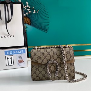 Gucci Handbags Women's Bag GG Dionysus bag GG Supreme Canvas mini bag 421970 Taupe