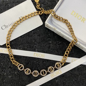 Fashion Jewelry Accessories Dior Necklace CD Necklace Gold Choker N212