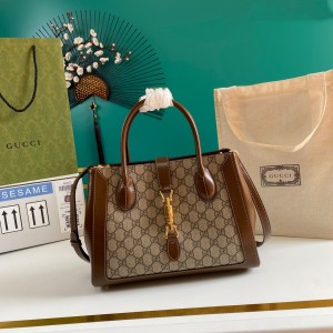 Gucci Handbags Women's Bag GG bag Jackie 1961 medium tote bag 649016 Brown