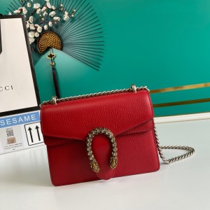 Gucci Handbags GG bag Dionysus mini in Red leather Shoulderbag 421970