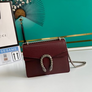 Gucci Handbags GG bag Dionysus mini in Wine leather Shoulderbag 421970