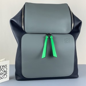 Loewe Goya backpack in natural calfskin Shoulderbag 37cm 325 Blue/Gray