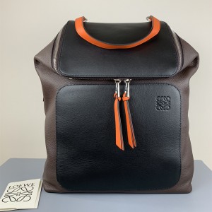 Loewe Goya backpack in natural calfskin Shoulderbag 37cm 325 Black/Brown