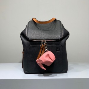 Loewe Small Goya backpack in natural calfskin Shoulderbag 24.5cm 326 Black