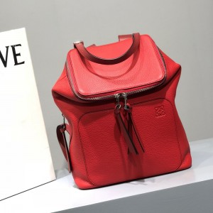 Loewe Small Goya backpack in natural calfskin Shoulderbag 24.5cm 326 Red