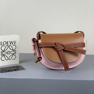 Loewe Mini Gate dual bag in calfskin shoulderbag 56T18 Pink