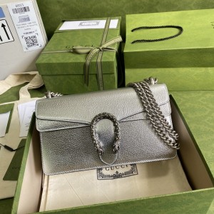 Gucci Handbags Women's bag Crossbody Bags GG bag Dionysus small shoulder bag 499623 Silver