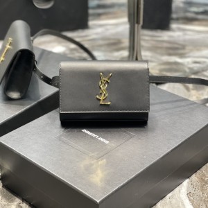 YSL Kate Belt Bag in Smooth Leather Waist bag 18cm black 534395