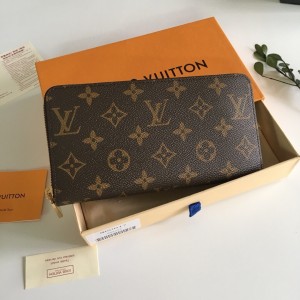 Louis Vuitton Zippy Wallet Monogram Canvas LV Wallets Long Wallet M42616 M60017 Brown