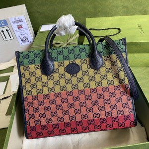 Gucci Handbags Women's Bag GG bag GG small tote bag canvas Multicolor 659983 