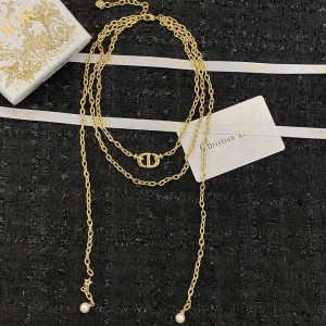 Fashion Jewelry Accessories Dior Necklace CD Necklace Gold N301