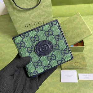 Gucci Wallet GG wallet GG Multicolor canvas wallet 657572 Green