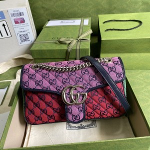 Gucci Handbags Women's Bag GG bag GG Marmont Multicolor small shoulder bag 443497-1