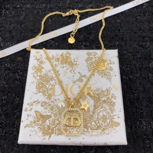 Fashion Jewelry Accessories Dior Necklace CD Necklace Gold N474