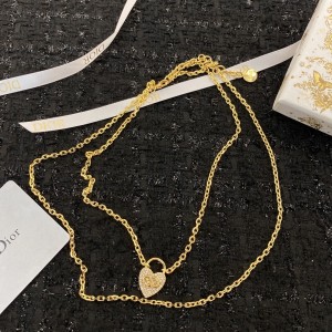 Fashion Jewelry Accessories Dior Necklace CD Necklace Gold N473