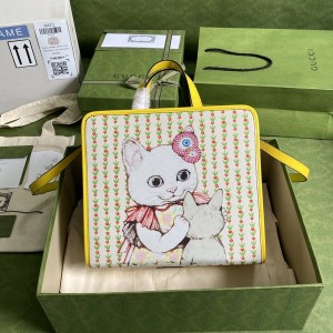Gucci Handbags GG bag Children's Mum Cat and Kid tote bag 612992 605614