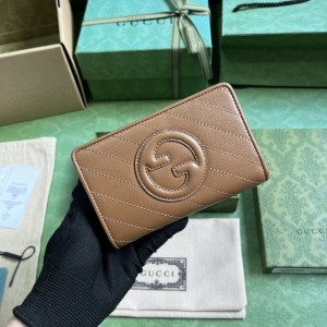 GG Wallet Women's Wallet GG Blondie wallet short wallet card case in camel leather 760336