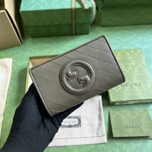 GG Wallet Women's Wallet GG Blondie wallet short wallet card case in brown leather 760336