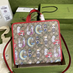 Gucci Handbags GG bag Children's Cute Animal Letters Print tote bag 612992