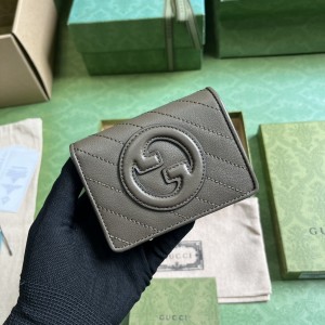 GG Wallet Women's Wallet GG Blondie card case wallet small wallet short wallet in brown leather 760317