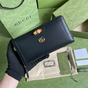 GG Wallet Women's Wallet GG Diana Continental wallet in black leather 658634