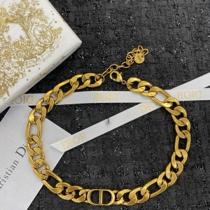 Fashion Jewelry Accessories Dior Necklace Chain Link Necklace CD Necklace Gold Choker N319