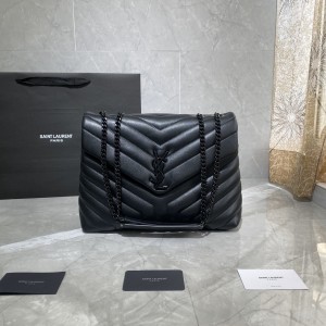 YSL Loulou Medium in Matelasse“Y”Leather Chain bag 32CM 487216 574946 Black