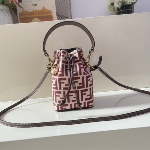Fendi Mon Tresor Pink leather mini-bag bucket bag 18cm 183M65