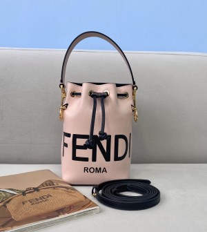 FENDI Mon Tresor Pink leather Mini-bag bucket bag shoulder bag 8288A
