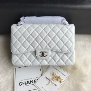 Fashion Handbags Classic Handbag Classic Flap Bag Chain Bag 30cm Silver-Tone 1113-Q