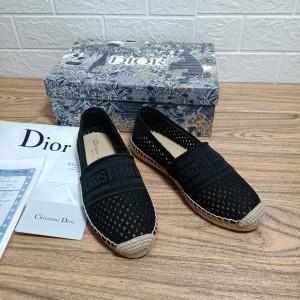Fashion Shoes Dior Granville Flat Espadrille Shoes Casual Shoes Women's Shoes D3102-3