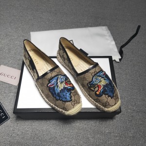 Fashion Shoes Gucci Canvas Flat Espadrille Shoes Casual Shoes Men's Shoes Women's Shoes G3206-1