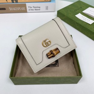 GG Wallet GG Diana card case wallet GG compact wallets for Women 658244 Beige