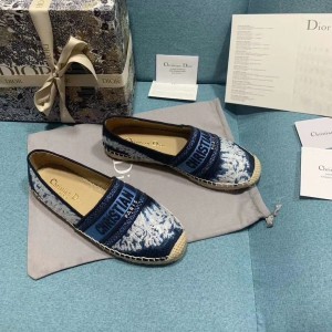 Fashion Shoes Dior Granville Flat Espadrille Shoes Casual Shoes Women's Shoes D3101-3
