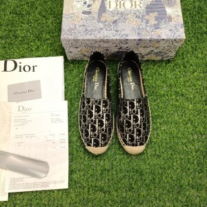 Fashion Shoes Dior Granville Flat Espadrille Shoes Casual Shoes Women's Shoes D3106-1