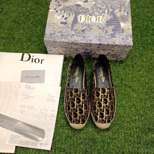 Fashion Shoes Dior Granville Flat Espadrille Shoes Casual Shoes Women's Shoes D3106-2