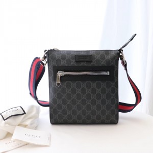 Gucci Handbags GG Black small messenger bag Shoulderbag Gucci Bags for Men 523599