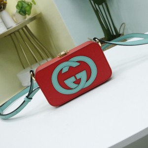 Gucci Handbags GG Interlocking Double G Mini bag Camera Bag Shoulderbag Mini Box 658230 Red