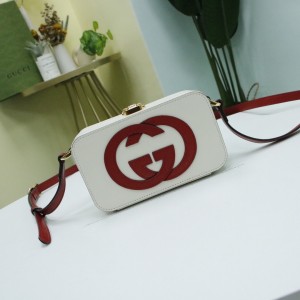 Gucci Handbags GG Interlocking Double G Mini bag Camera Bag Shoulderbag Mini Box 658230 White