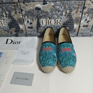 Fashion Shoes Dior Granville Flat Espadrille Shoes Casual Shoes Women's Shoes D3120-3